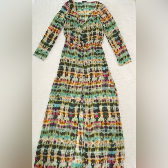 Festival Maxi Robe Dress Overcoat - XS/S - Hippy Summer Cape Coachella Flirty​ - Picture 3 of 8